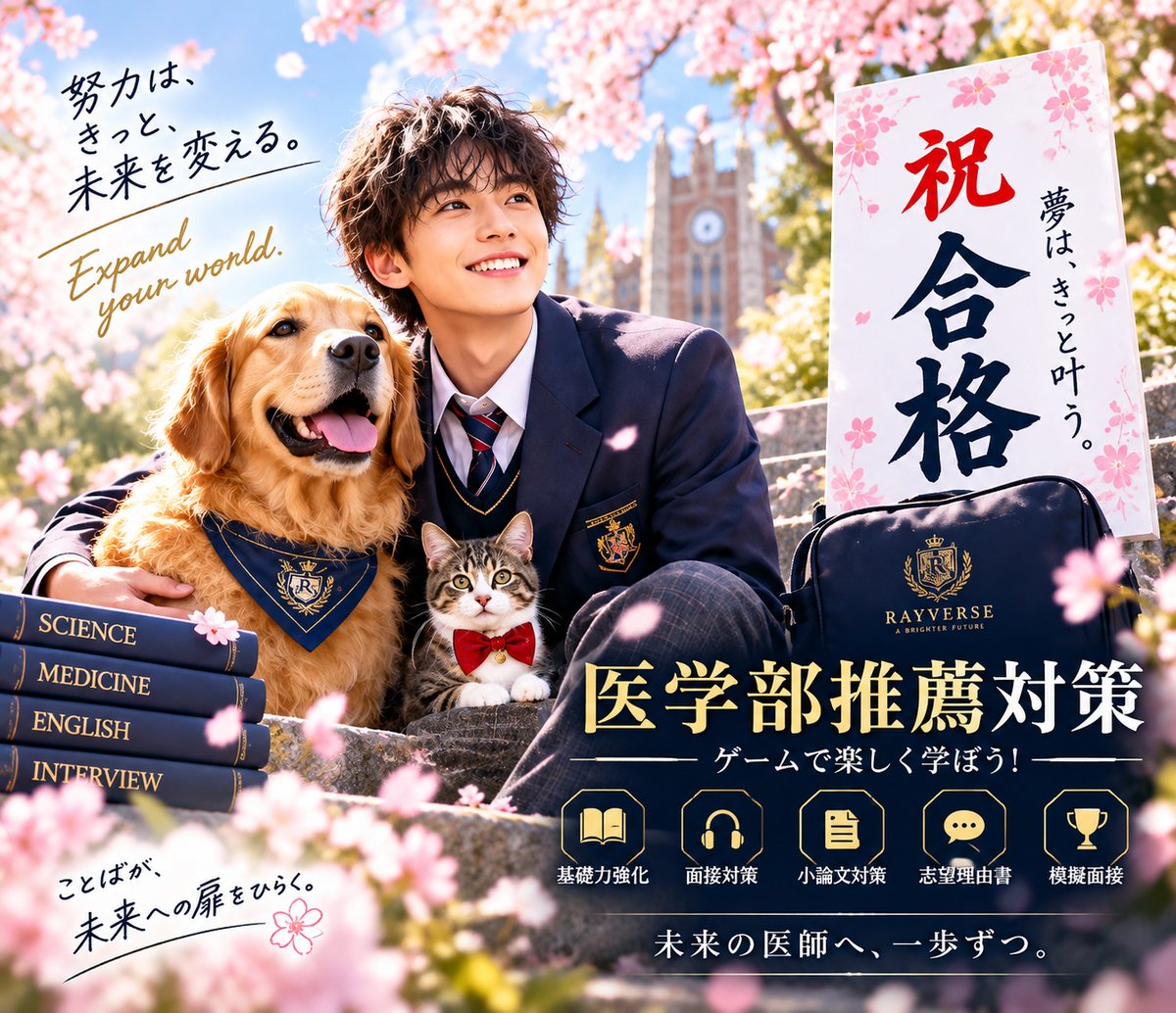 努力は、きっと、未来を変える。未来の医師へ、一歩ずつ。